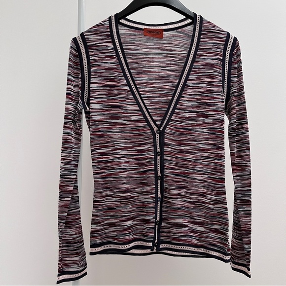 Missoni Sweaters - Vintage Missoni long sleeve button front cardigan 40 Italy flame smooth knit